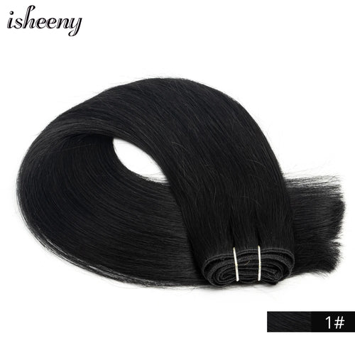 Isheeny Human Hair Weft Brazilian Remy Human Hair Bundles Sew In Hair