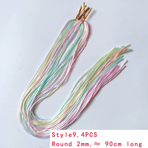 4-30Pcs 90CM Gradient Colorful Rope Tie Hair Women Dirty Braid Hair