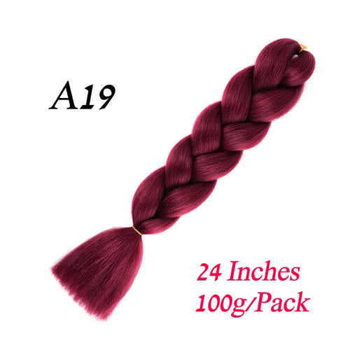 Synthetic 24Inch 100G Wholesale Single Ombre Color Glowing Hair