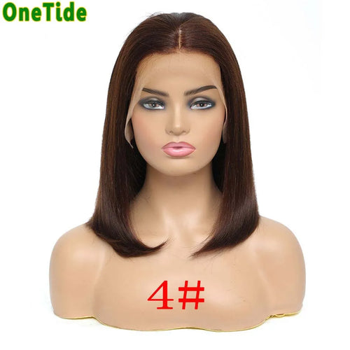 99J Bob Wigs Human Hair Straight 13x4 Lace Frontal Bob Wigs Brazilian