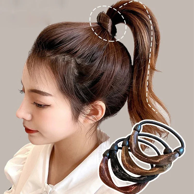 Wig Braided Rubber Band Elastic Hair Rope Tie Head Hair Ring Wig Braid