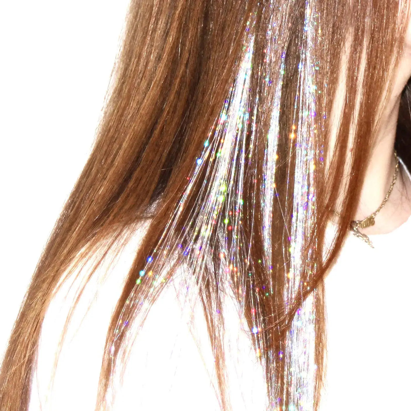 120cm/150Pc  Sparkle Shiny Hair Tinsel Hair Extensions Dazzles Women