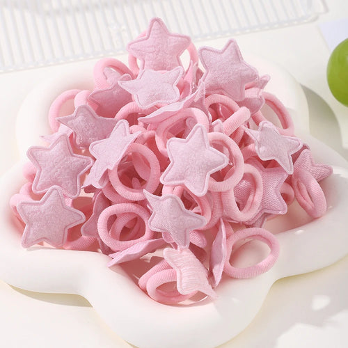 20pcs/set Love Star Children Hair Loop Baby No Harm Hair Towel Loop