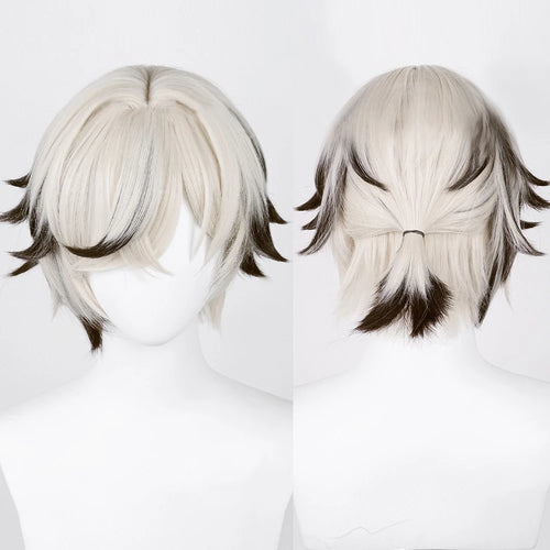 RANYU Honkai Star Rail Gepard Landau Wigs Synthetic Short Straight