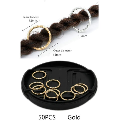 50-200 Pcs 18mm Large Metal Long Hair Clip Braid Circle Hair Styling