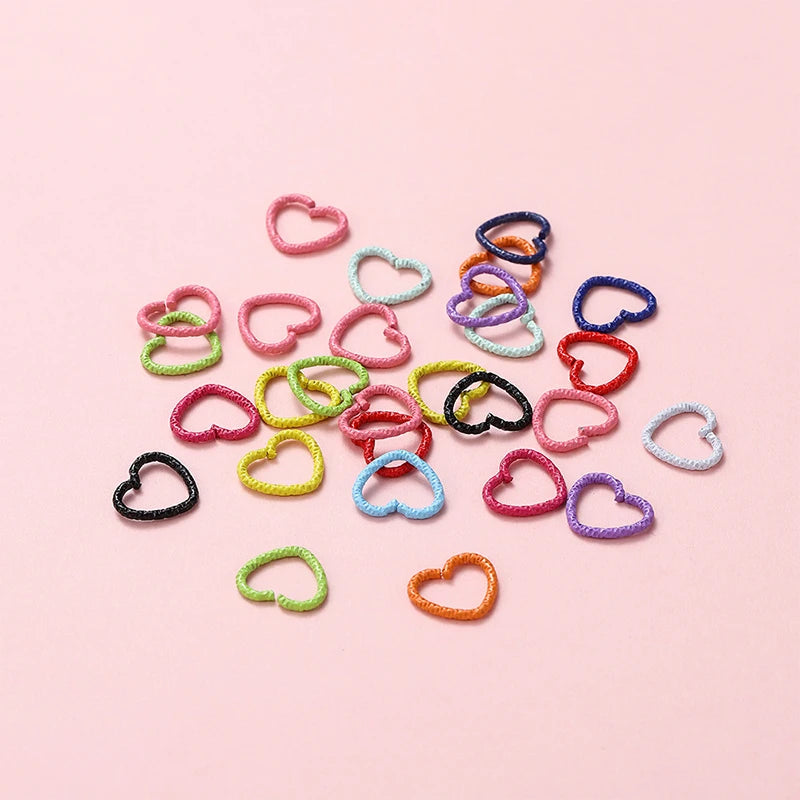 50pcs Love Heart Braid Rings Cuffs Clips Braid Decors Hair Jewelry For