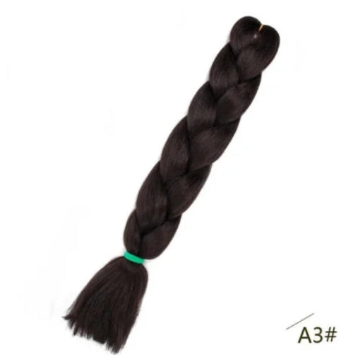 Black star Jumbo Braiding Hair Extensions 24 Inch High Temperature