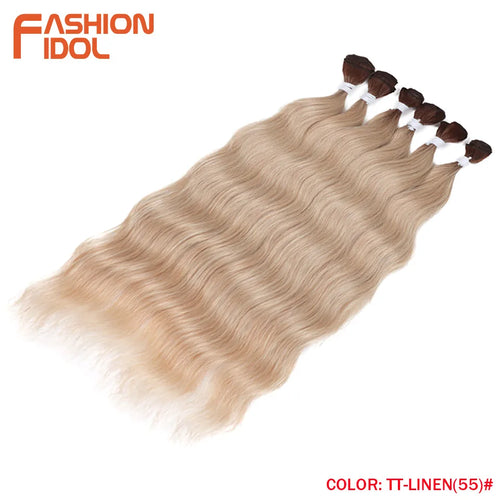 Loose Deep Water Wave Hair Bundles Synthetic Hair Extensions Ombre