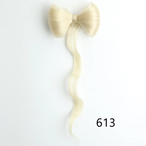 Synthetic Bowknot Hair Bun Claw Clip In Hair Extensions Hair