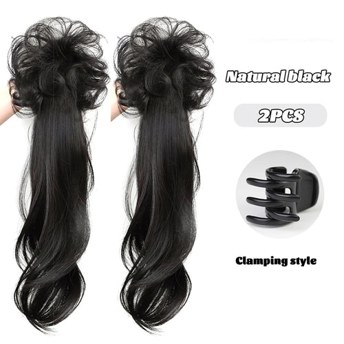 LM Synthetic Bubble Twist Ponytail High Elastic Wig Woman Hair Side