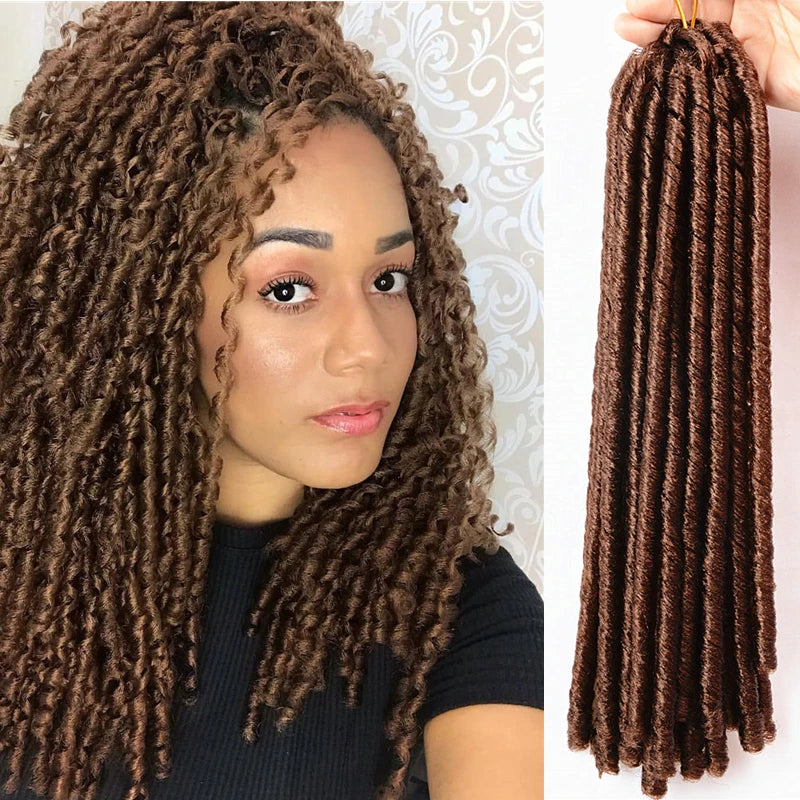 Full Star Synthetic Hair 14 inch 70g Blonde Faux Locs Flod 30 roots