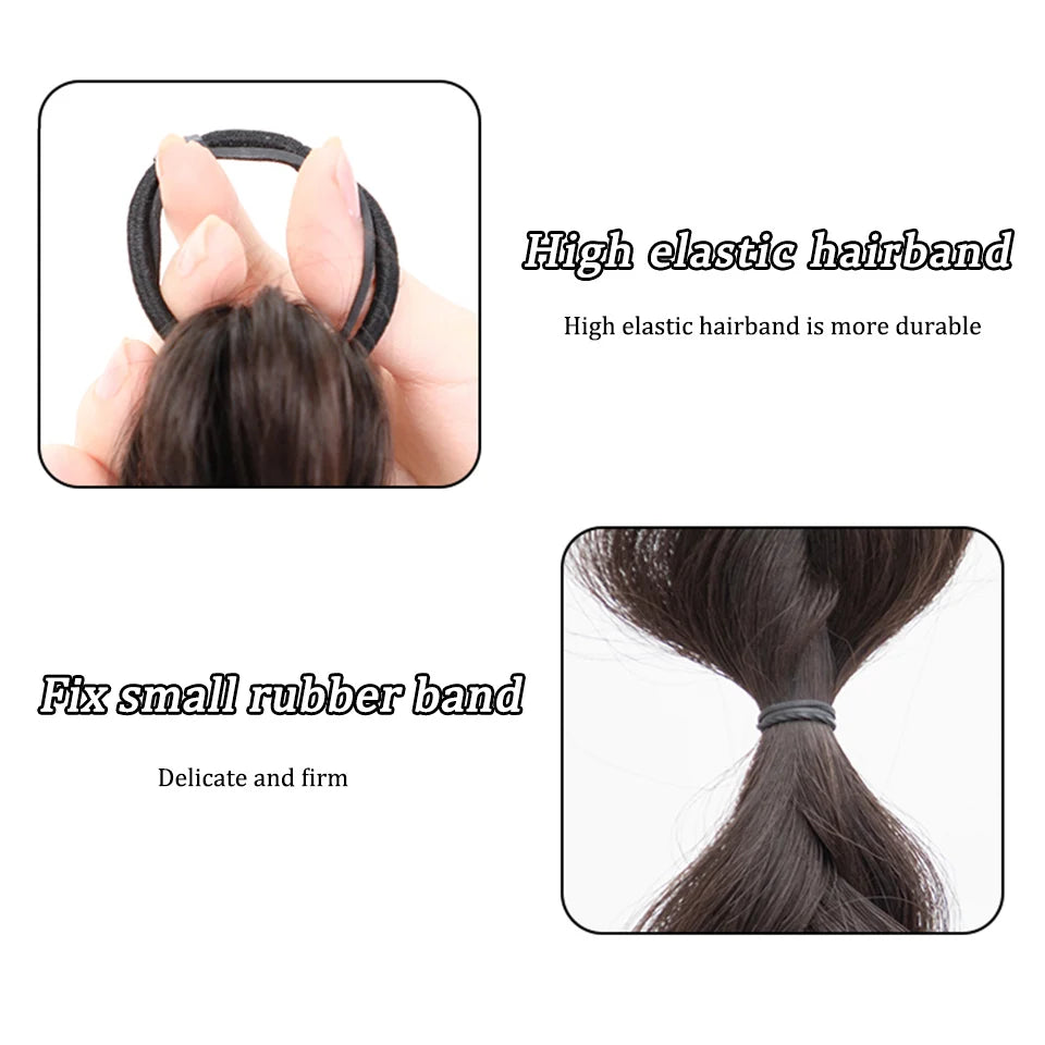 LM Synthetic Bubble Twist Ponytail High Elastic Wig Woman Hair Side