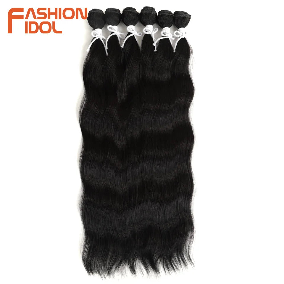 Loose Deep Water Wave Hair Bundles Synthetic Hair Extensions Ombre