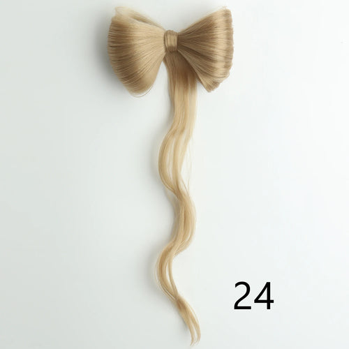 Synthetic Bowknot Hair Bun Claw Clip In Hair Extensions Hair