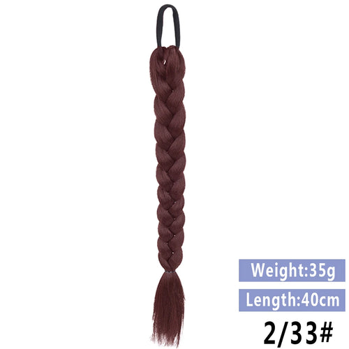 LUPU Synthetic Braided Ponytails Hair Extensions For Women With