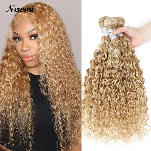 Highlight Water Wave Bundles P27/613  Human Hair Bundles 8 -30 Inch