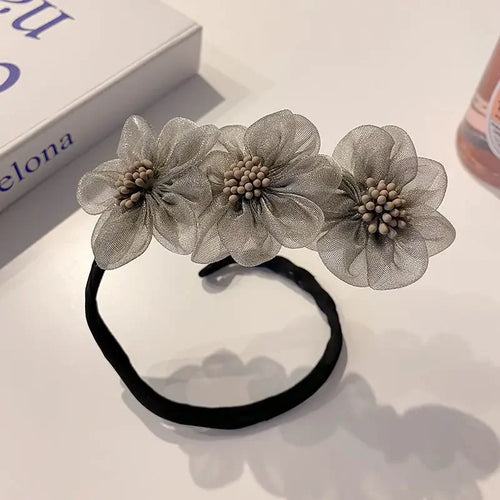 Elegant Pearl Flower Bun Maker Korean Lazy Hair Curlers Styling