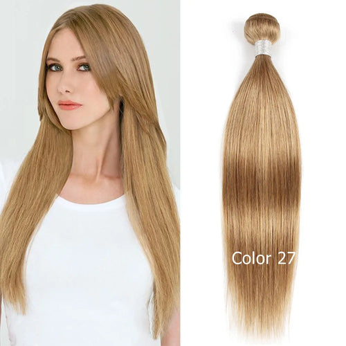 Mogul Hair 1 Pc Straight Hair Bundles Color 8 Ash Blonde Color 27