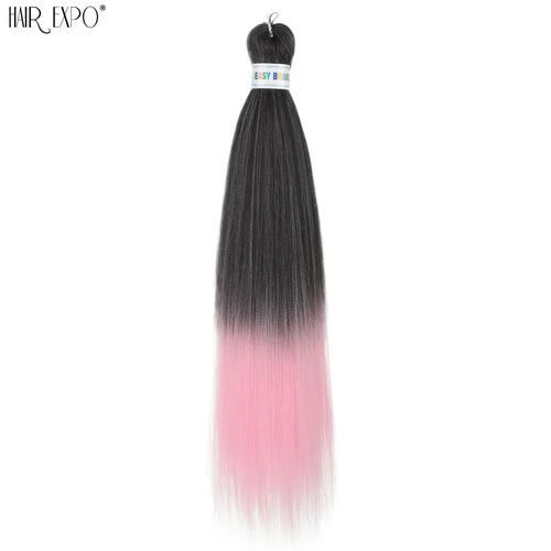 26Inch Easy Braids Hair Synthetic Colourful Pre Stretched Braiding