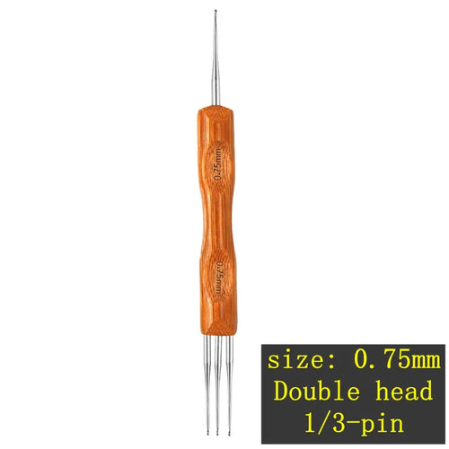 1Pcs/Lot 1-2 Hook 1-3 Hooks Style Dreadlock Needle for Braid 0.5Mm