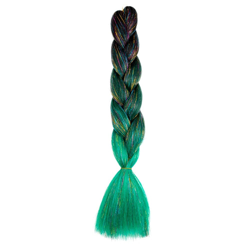 Synthetic Ombre 24inch Glitter Jumbo Braids Extensions Sparkle Rainbow