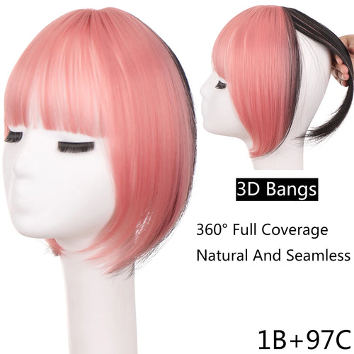 FORLISEE Synthetic 3D French Bangs Wig With Natural And Seamless