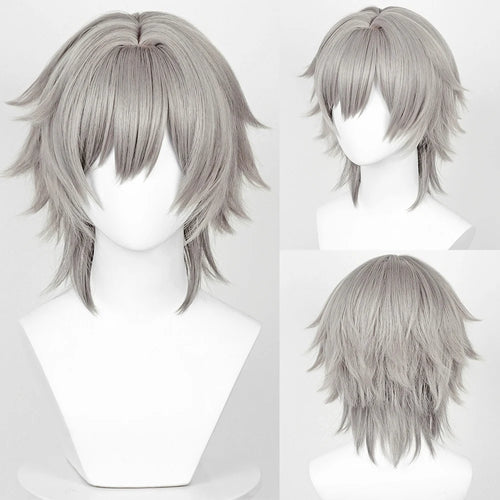 RANYU Honkai Star Rail Gepard Landau Wigs Synthetic Short Straight