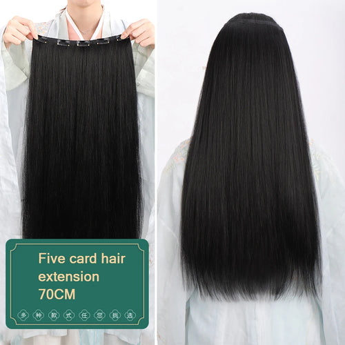 AOSI Synthetic Chinese Traditional Hanfu Wig Hair Bun Retro Black