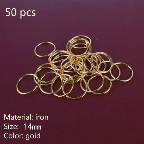 5-50pcs/bag Silver Metal Hair Rings Braid Dreadlocks Bead Hair Cuffs