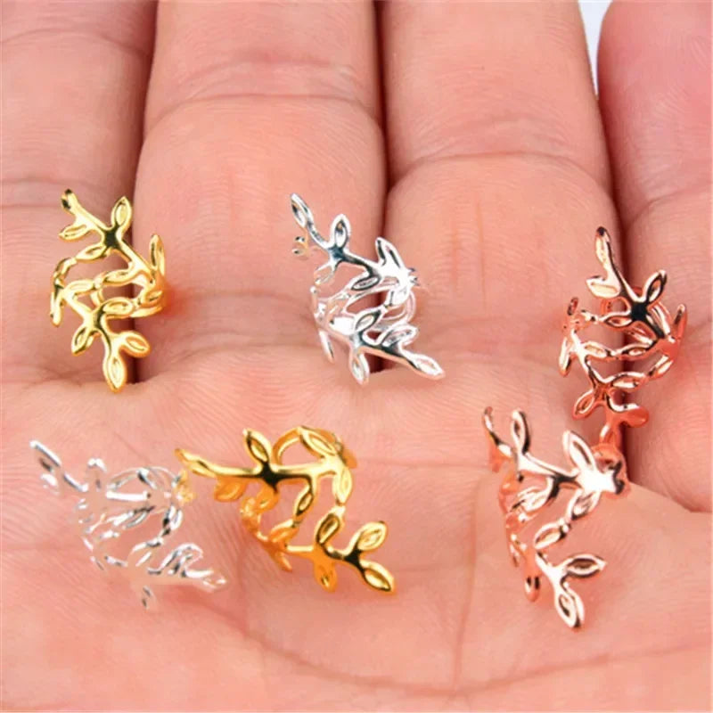 20pcs Gold Silver Dreadlock Hair Rings Adjustable Cuff Clip Hair