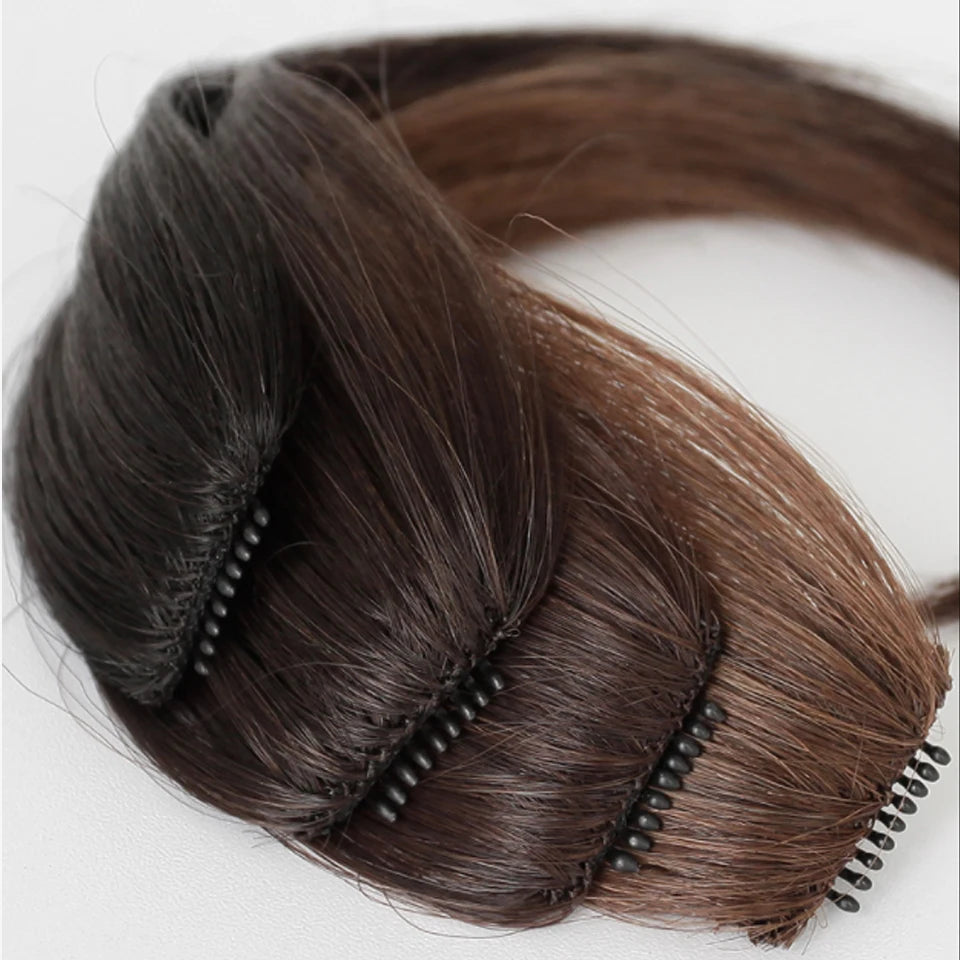 Bangs wig Synthetic Fring Bangs hair extensions for women Middle Part