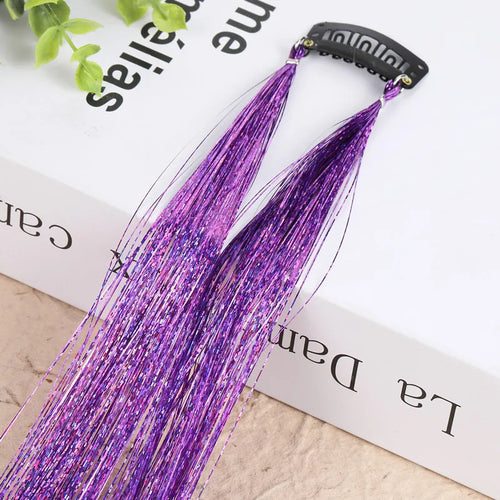 Hair Tinsel Glitter Braids High Temperature Fiber Bling Women's Tinsel