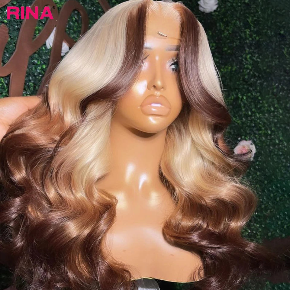 Ombre 613 Brown 13X4 Lace Frontal Wig Body Wave Lace Front Wig