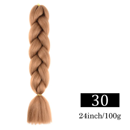 24 Inch Jumbo Braids Extensions Synthetic Braiding Hair Afro Ombre