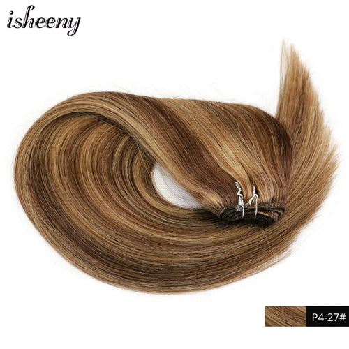 Isheeny Human Hair Weft Brazilian Remy Human Hair Bundles Sew In Hair