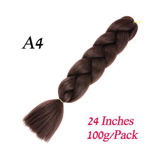 Synthetic 24Inch 100G Wholesale Single Ombre Color Glowing Hair