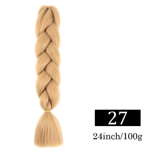 24 Inch Jumbo Braids Extensions Synthetic Braiding Hair Afro Ombre