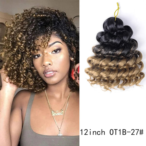 Ocean Wave Crochet Hair 12Inch Synthetic Deep Wave Braiding Hair