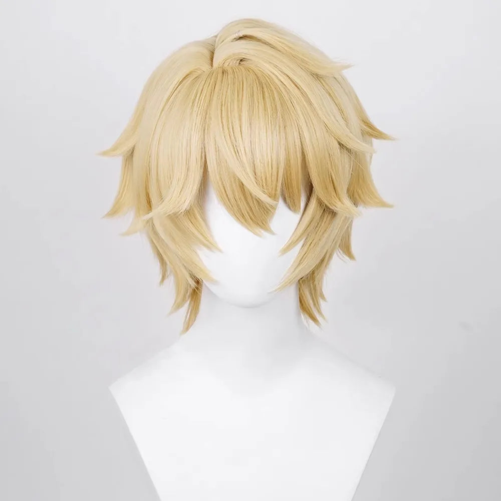 RANYU Honkai Star Rail Gepard Landau Wigs Synthetic Short Straight