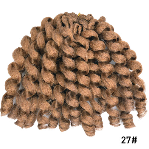 Synthetic Ombre Braiding Hair Jumpy Wand Curl Crochet Braids Hair