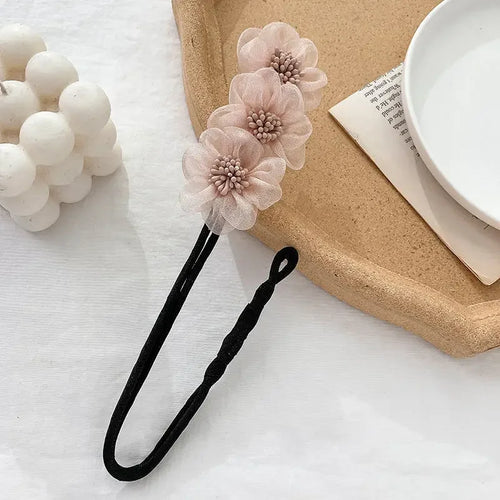 Elegant Pearl Flower Bun Maker Korean Lazy Hair Curlers Styling