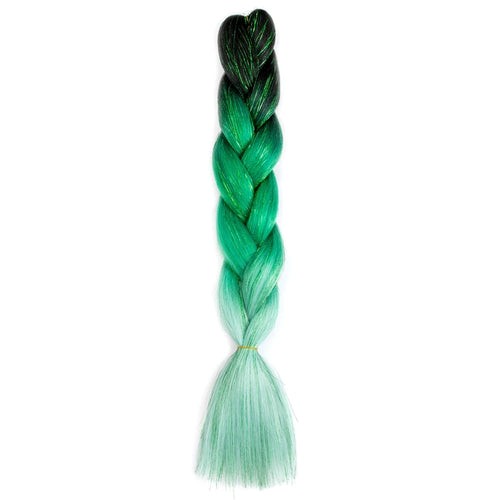 Synthetic Ombre 24inch Glitter Jumbo Braids Extensions Sparkle Rainbow