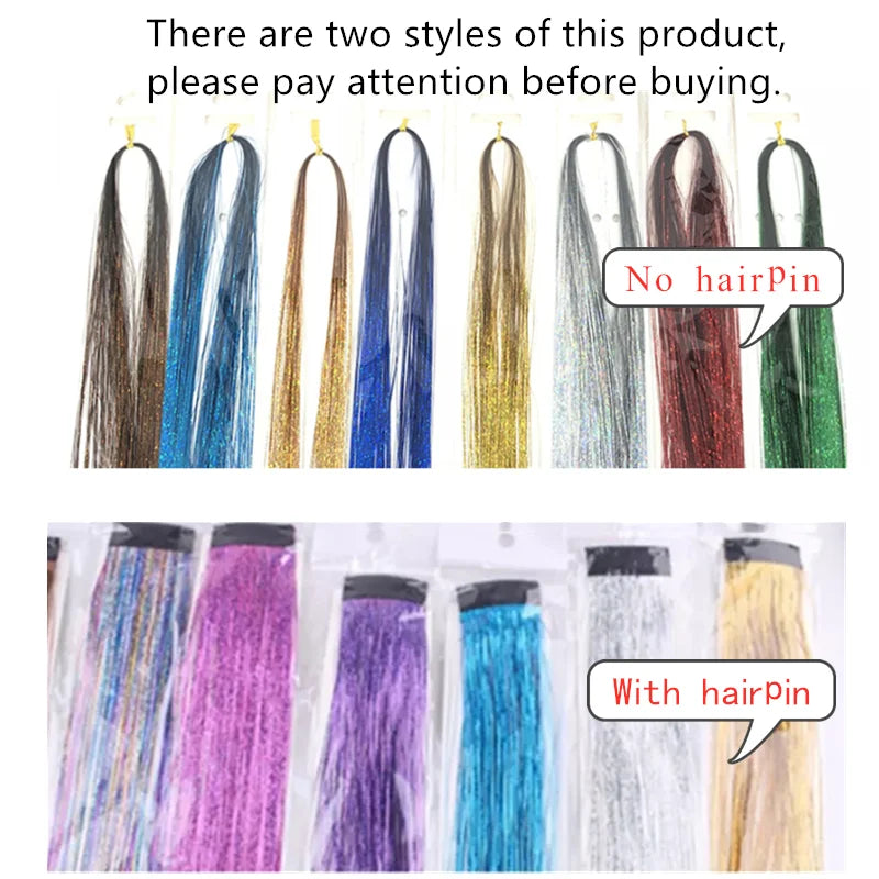 Hair Tinsel Glitter Braids High Temperature Fiber Bling Women's Tinsel