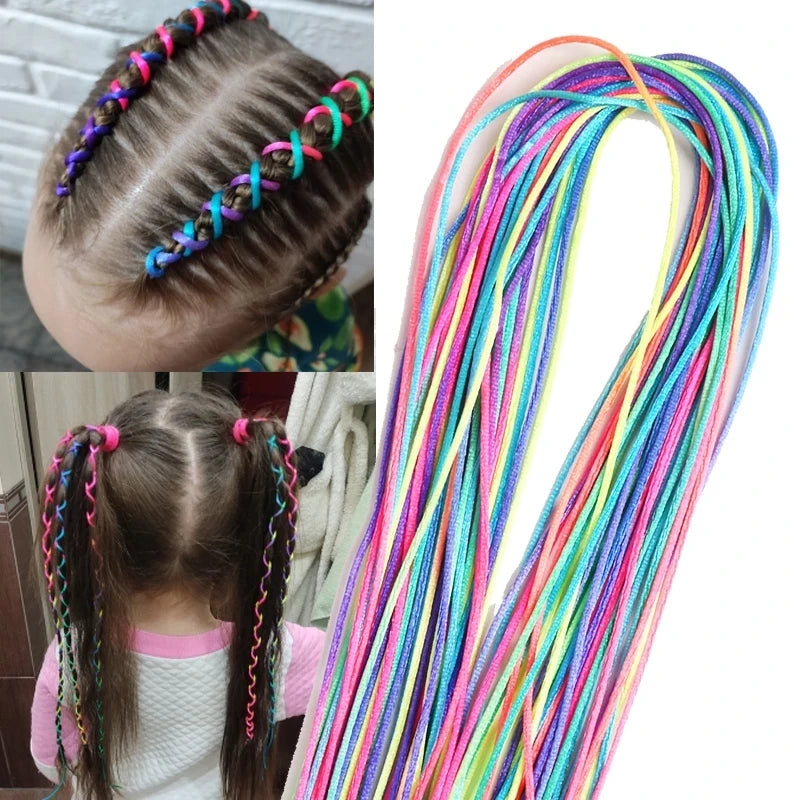 Mix Colorful 5-20Pcs Hair Braids Rope Strands For African Braid Girl