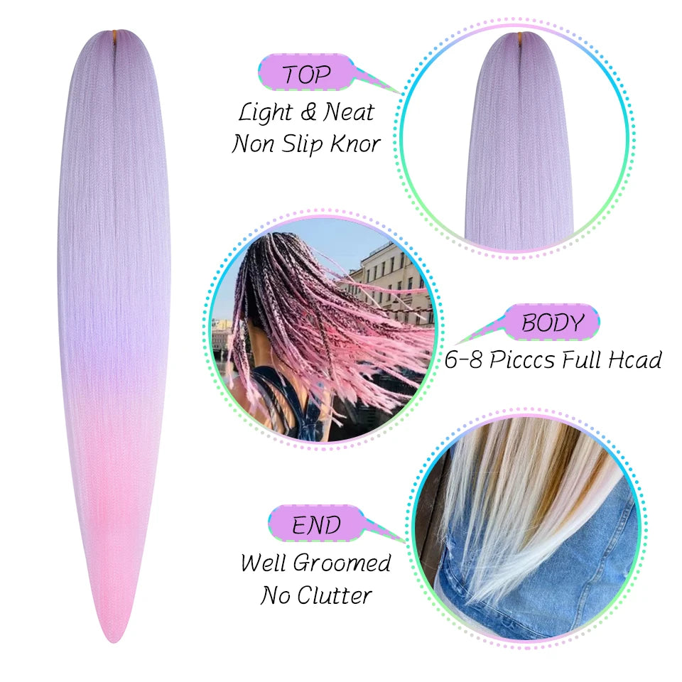 Miss Rola Synthetic Ombre Pre Stretched Kanekalon Hair Jumbo Braid