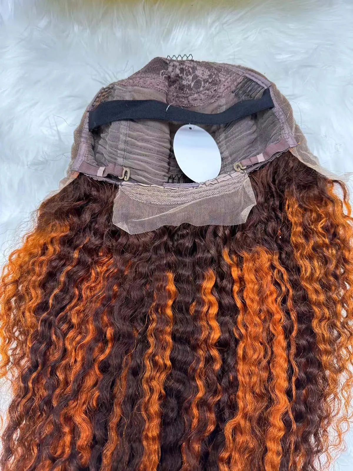 Kinky Curly 13x4 Lace Front Wigs Human Hair Highlight 4/350 Colored