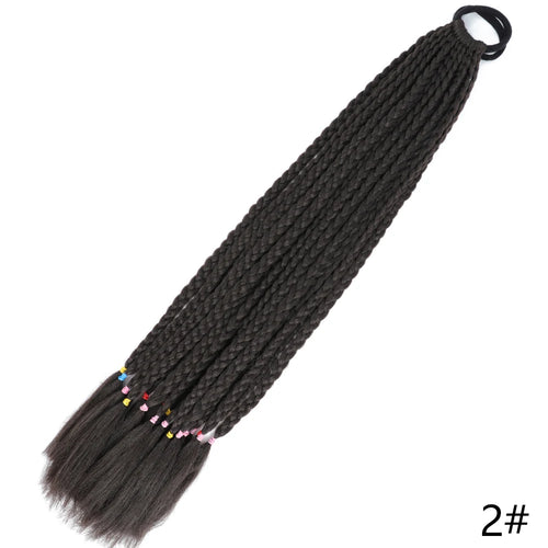 AZQUEEN Synthetic Gradient Color Dirty Braided Ponytail 60CM Elastic