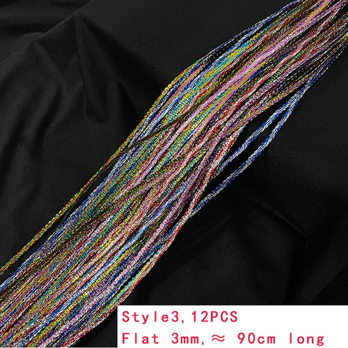 4-30Pcs 90CM Gradient Colorful Rope Tie Hair Women Dirty Braid Hair