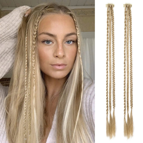 Synthetic Wig Braids With Clip Boxing Braid Dreadlocks Clip In Hair