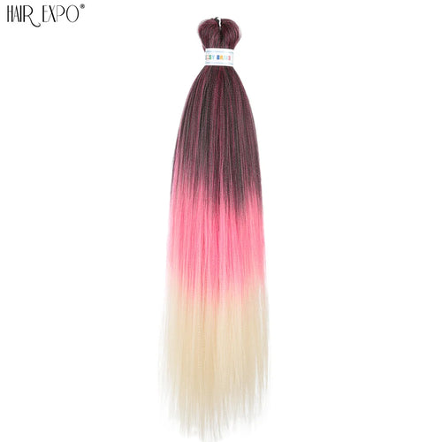 26Inch Easy Braids Hair Synthetic Colourful Pre Stretched Braiding